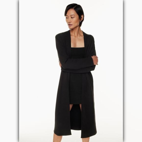 ♥ 698 ♥ (S/M) 10% Rabbit Hair Open Front Knee Length Cardigan - Picture 2 of 4